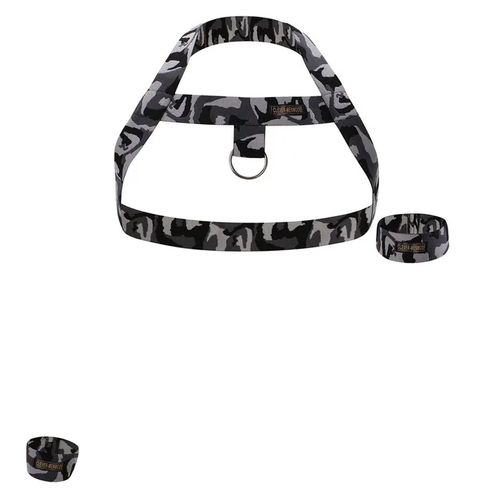 Mens Elastic Body Harness with Metal ORing BDSM Sexy Chest Bondage with Armband and Wristband EVEs SECRETS Female Sex Toys