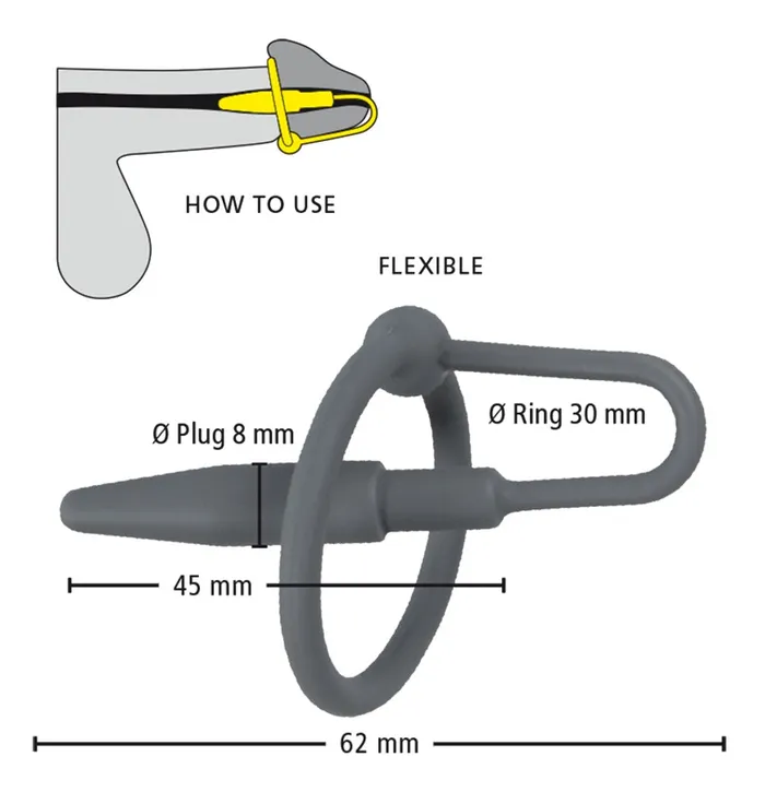 PENISPLUG W GLANS RING YOU2TOYS Male Sex Toys PENISPLUG W GLANS RING YOU2TOYS Male Sex Toys