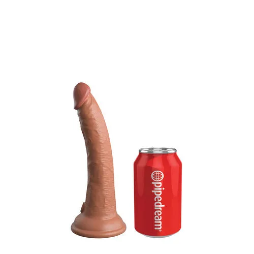 Pipedream Dildos King Cock Elite Silicone DualDensity Cock Dildo 7 in Light