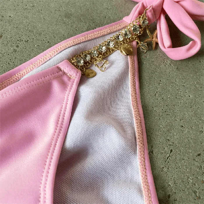 Sexy Womens Swimwear with Metal Chain Ladys Erotic Bikini Swimsuit EVEs SECRETS Male Sex Toys
