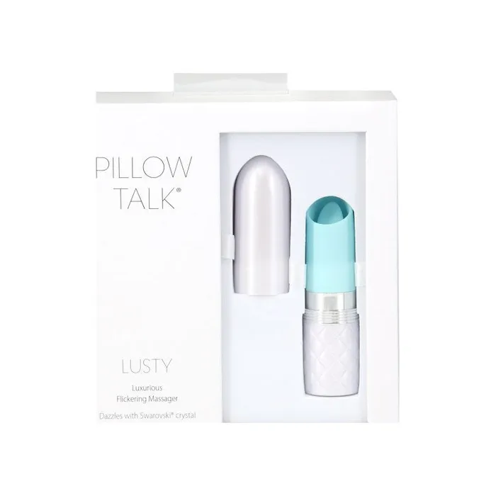 Vibrators Pillow Talk Lusty Flickering Massager Teal Pillow Talk