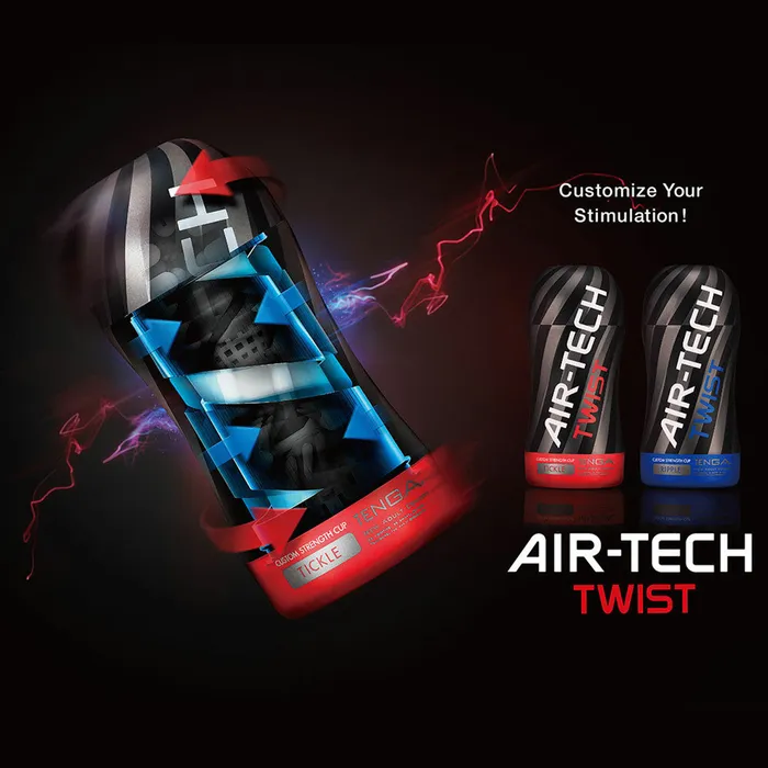 Vibrators SASS Tenga Air Tech Twist Blue