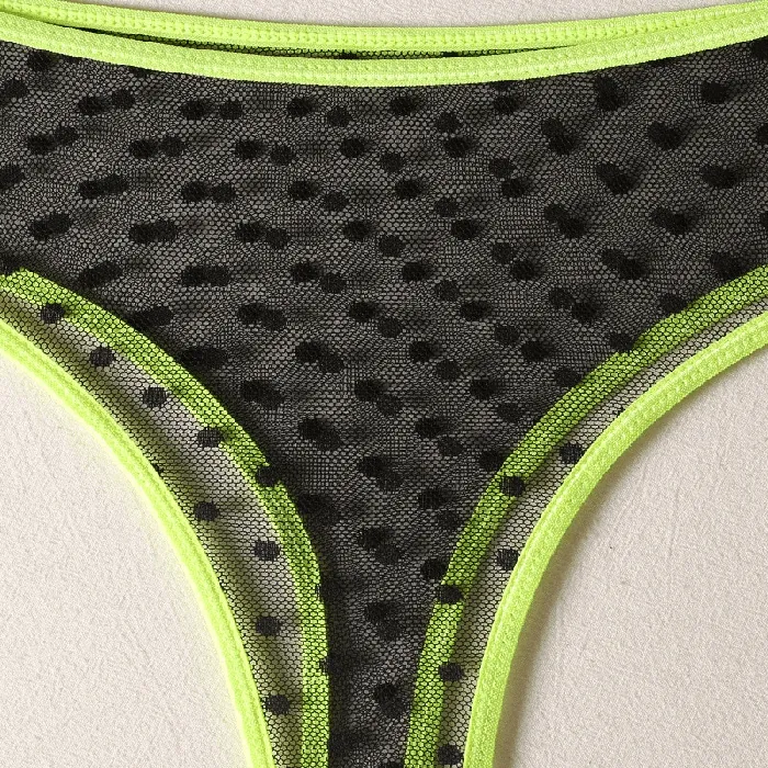 Womens Erotic Lingerie with Polka Dot Pattern Transparent Bra and Panty Sexy Intimate Underwear EVEs SECRETS Female Sex Toys