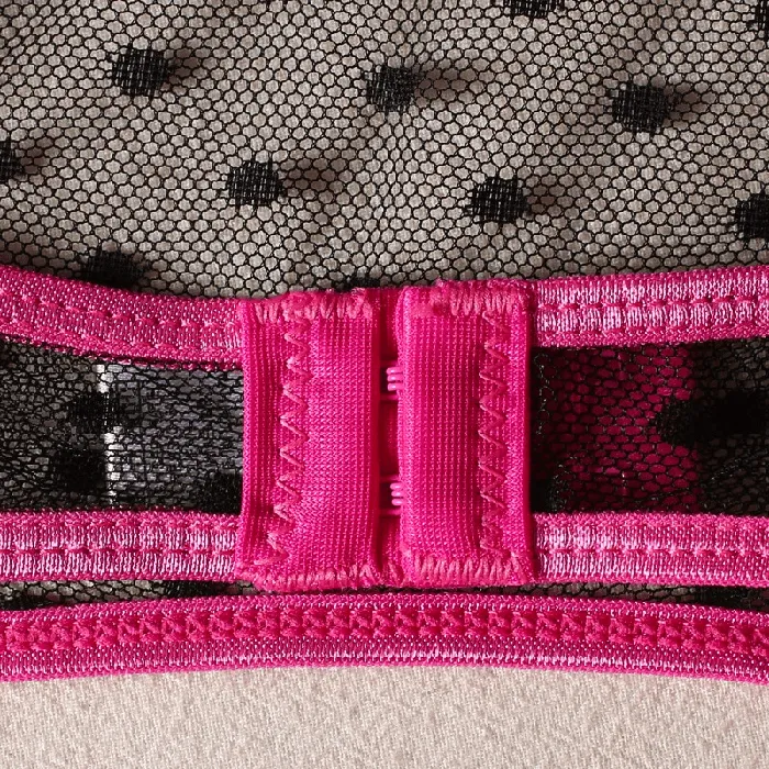 Womens Erotic Lingerie with Polka Dot Pattern Transparent Bra and Panty Sexy Intimate Underwear EVEs SECRETS Female Sex Toys
