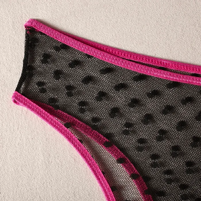 Womens Erotic Lingerie with Polka Dot Pattern Transparent Bra and Panty Sexy Intimate Underwear EVEs SECRETS Female Sex Toys