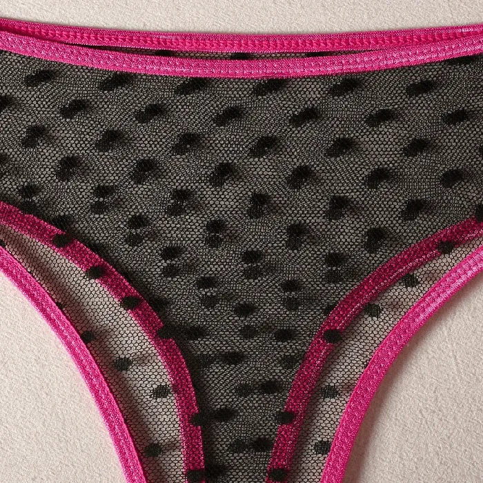 Womens Erotic Lingerie with Polka Dot Pattern Transparent Bra and Panty Sexy Intimate Underwear EVEs SECRETS Female Sex Toys