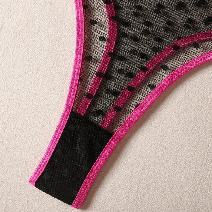 Womens Erotic Lingerie with Polka Dot Pattern Transparent Bra and Panty Sexy Intimate Underwear EVEs SECRETS Female Sex Toys