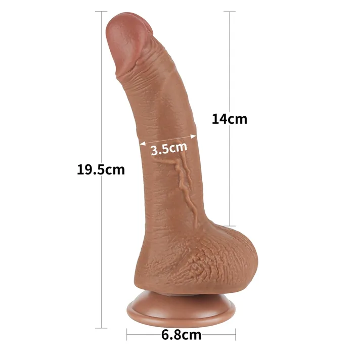 75 Sliding Skin Dual Density Dildo Brown LOVETOY Dildos