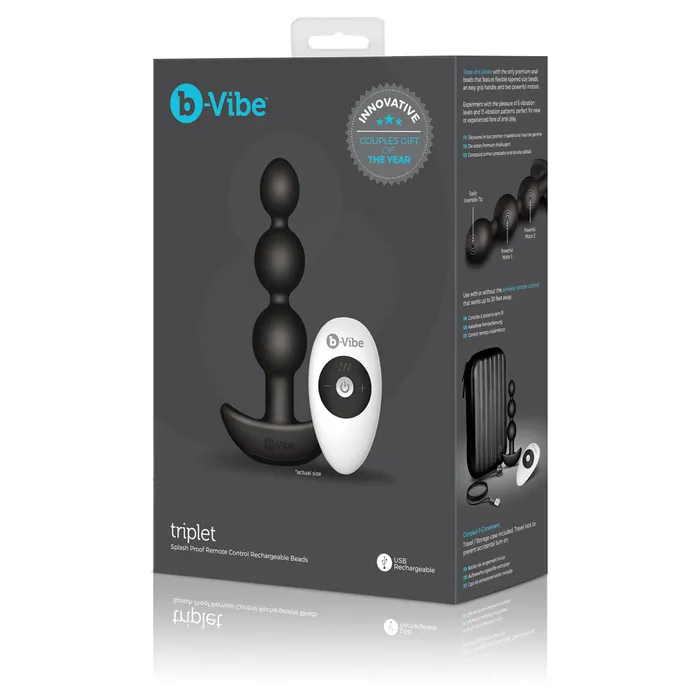 bVibe Triplet Vibrating Anal Beads bVibe Male Sex Toys