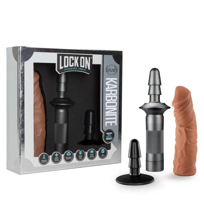 Blush Dildos Karbonite Lock On Dildo Handle Kit Mocha