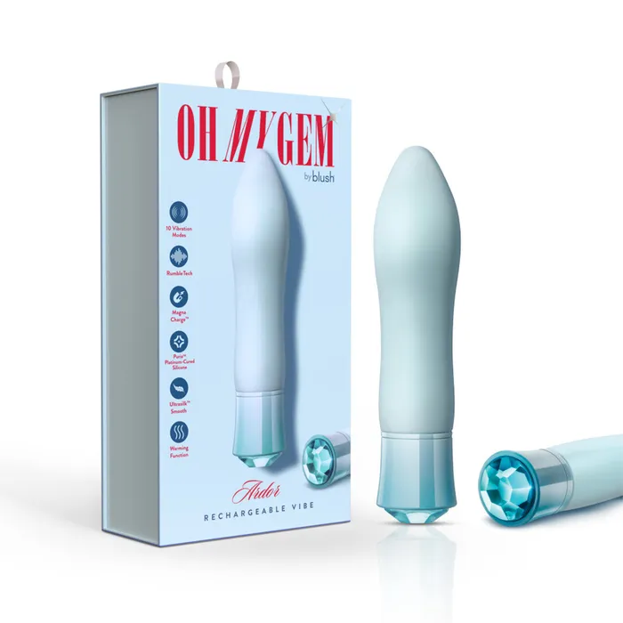 Blush Oh My Gem Ardor Rechargeable Vibe Aquamarine Vibrators