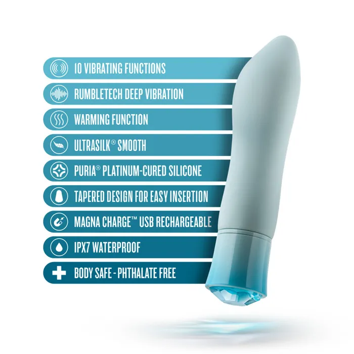 Blush Oh My Gem Ardor Rechargeable Vibe Aquamarine Vibrators