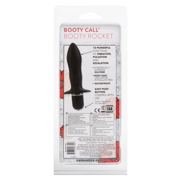 Booty Rocket Vibrating Butt Plug Black CalExotics Anal Booty Rocket Vibrating Butt Plug Black CalExotics Anal