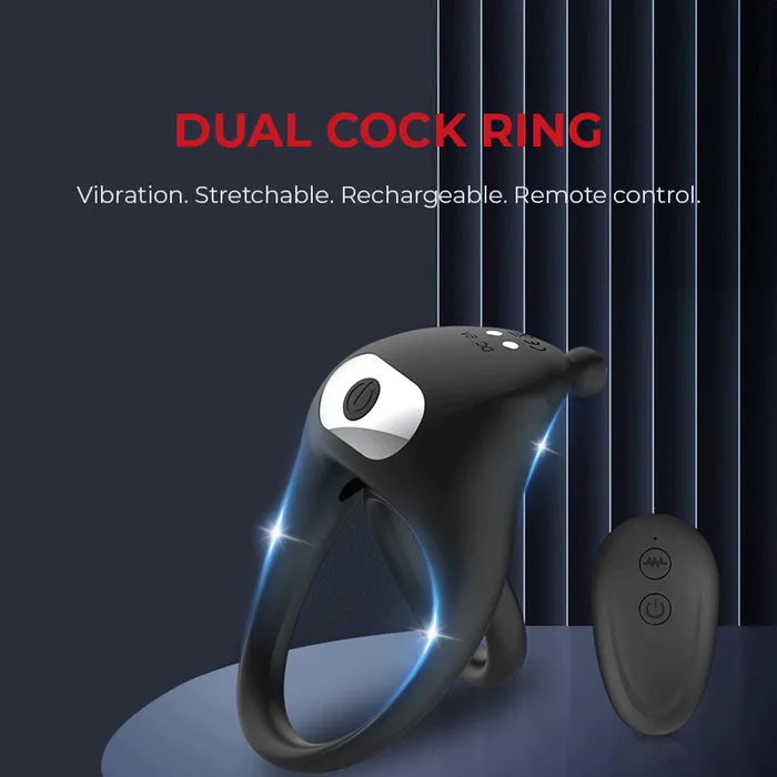 Couples FRISKY BUSINESS SG Twin Tremor Vibrating Cock Ring