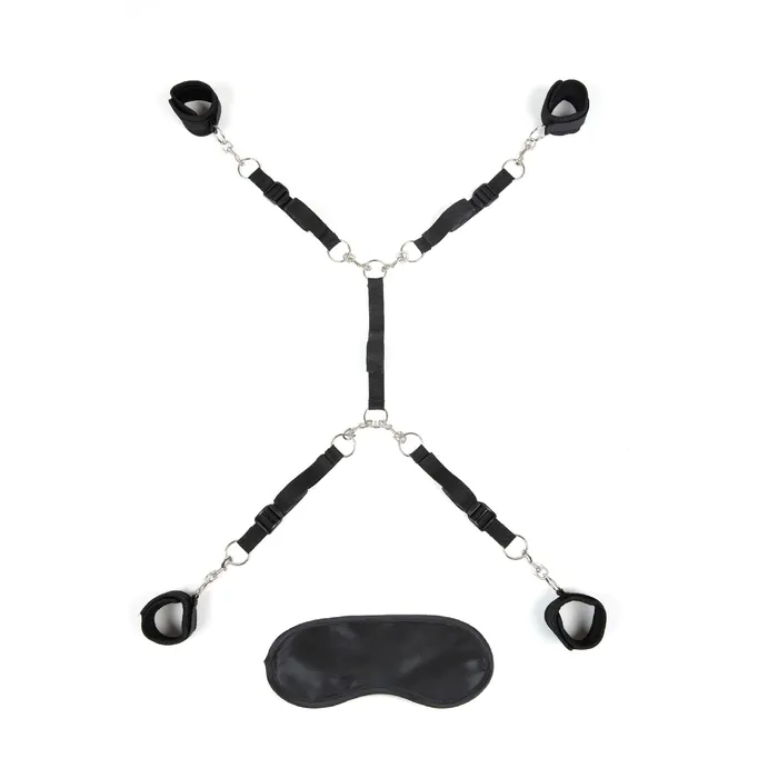 Couples Lux Fetish Spreader 7 Piece Bed Restraint System Couples Lux Fetish Spreader 7 Piece Bed Restraint System