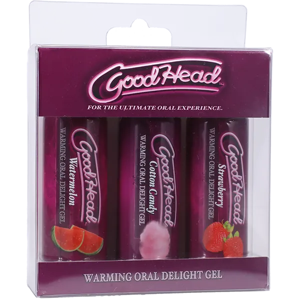 Doc Johnson Male Sex Toys GoodHead Warming Head Oral Delight Gels 3 Pack 2 oz Doc Johnson Male Sex Toys GoodHead Warming Head Oral Delight Gels 3 Pack 2 oz