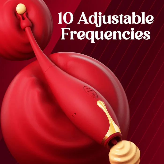 Female Sex Toys FRISKY BUSINESS SG Carmine Caress G Spot Vibrator with Licking