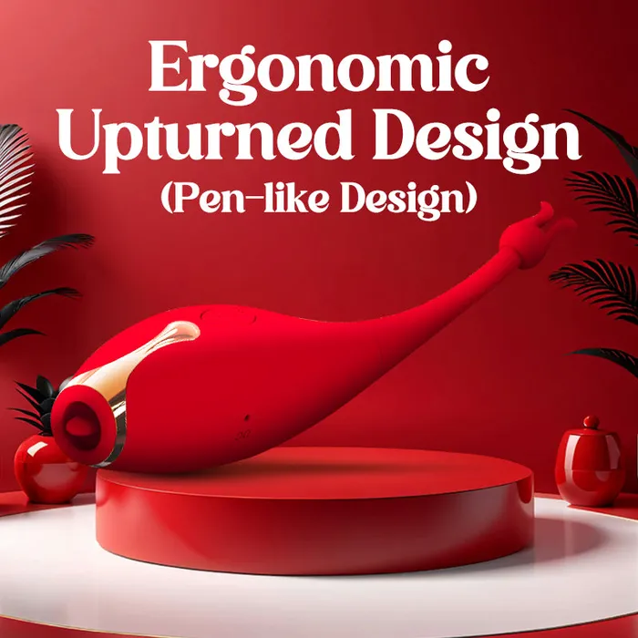 Female Sex Toys FRISKY BUSINESS SG Carmine Caress G Spot Vibrator with Licking