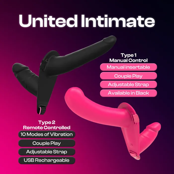 Female Sex Toys FRISKY BUSINESS SG United Intimate Dualended StrapOn Vibrating Dildo