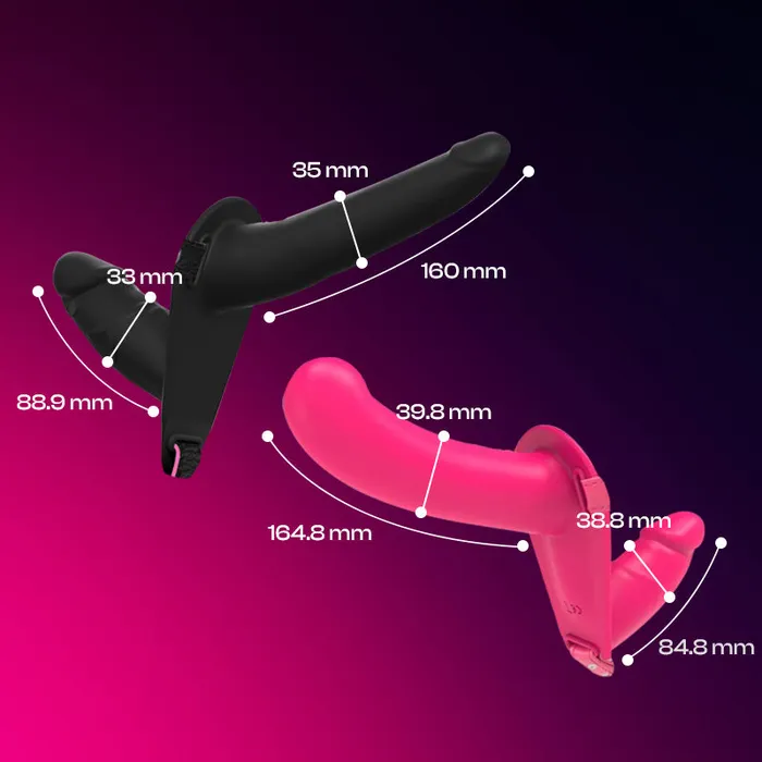 Female Sex Toys FRISKY BUSINESS SG United Intimate Dualended StrapOn Vibrating Dildo