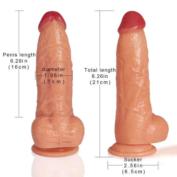 Female Sex Toys HEXHER Dual Layers Liquid Silicone Dildo 826in