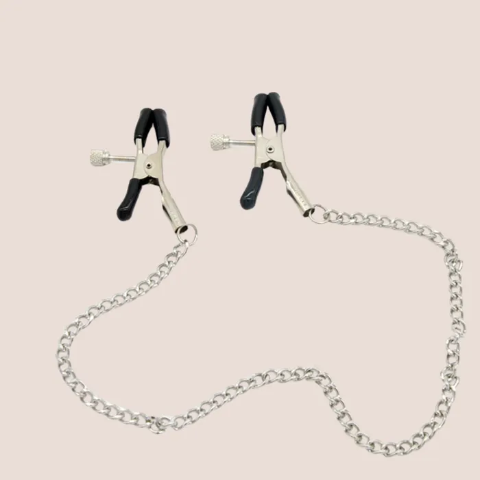 Female Sex Toys Nipple Clamps With Decorative Chain House of Chastity