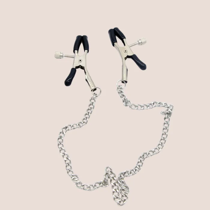 Female Sex Toys Nipple Clamps With Decorative Chain House of Chastity