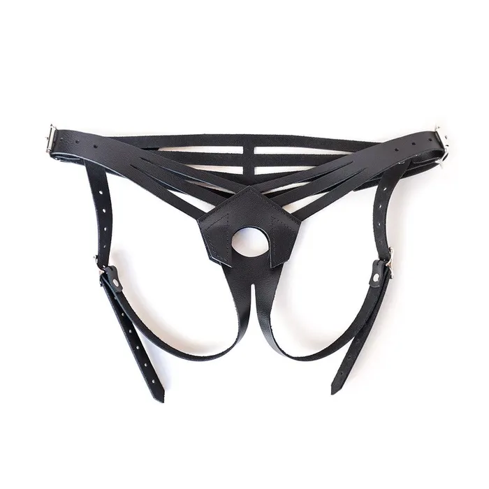 Female Sex Toys vendorunknown Vanity Strapon Dildo Harness Leather