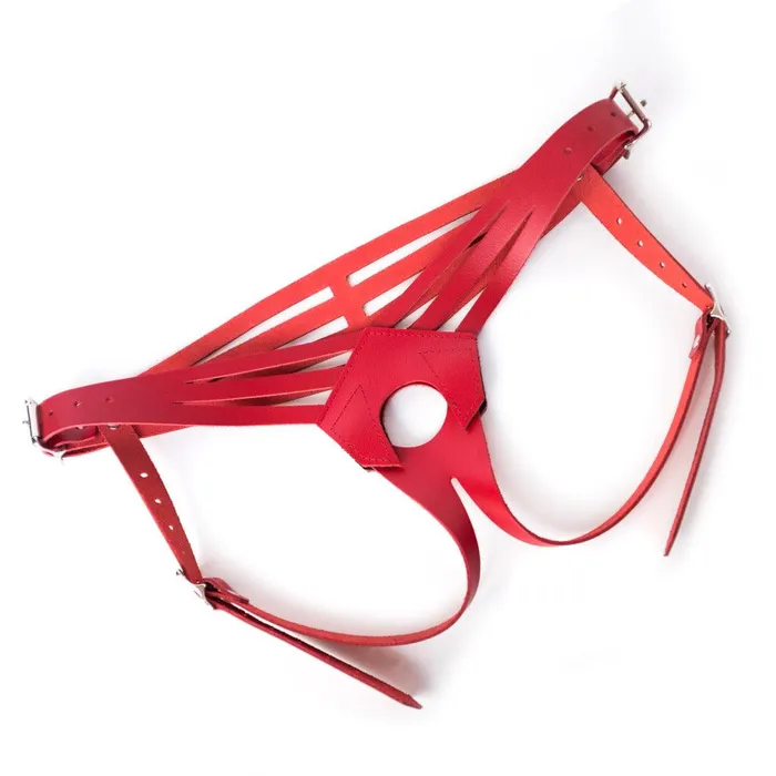 Female Sex Toys vendorunknown Vanity Strapon Dildo Harness Leather