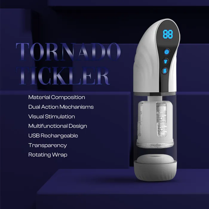 FRISKY BUSINESS SG Tornado Tickler Auto Thrusting Rotating Masturbator Male Sex Toys