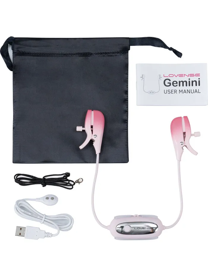 Lovense Female Sex Toys Gemini Vibrating Nipple Clamps by Lovense