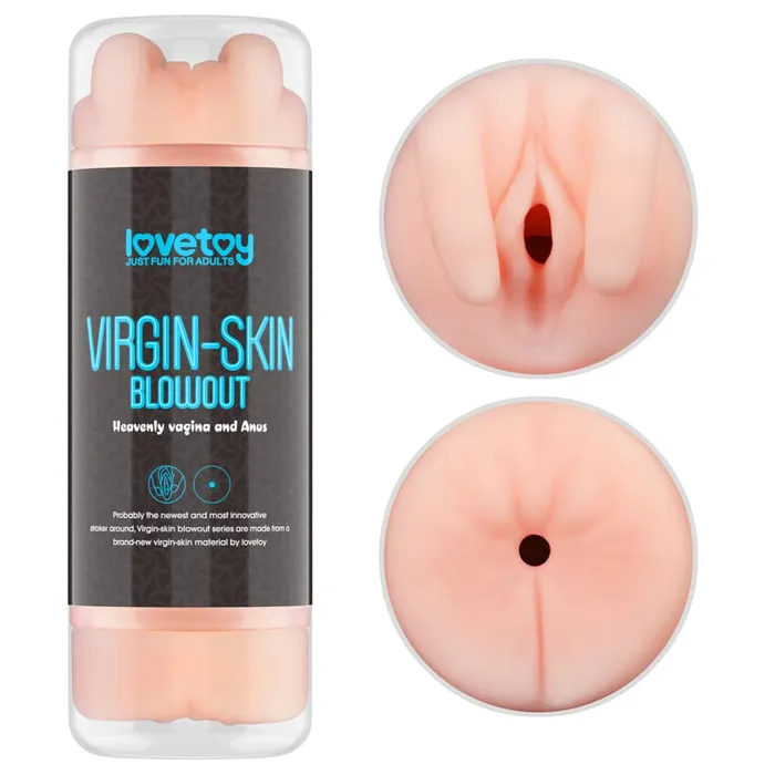 LOVETOY Male Sex Toys Virginskin Blowout Double Side Stroker Vagina and Anus