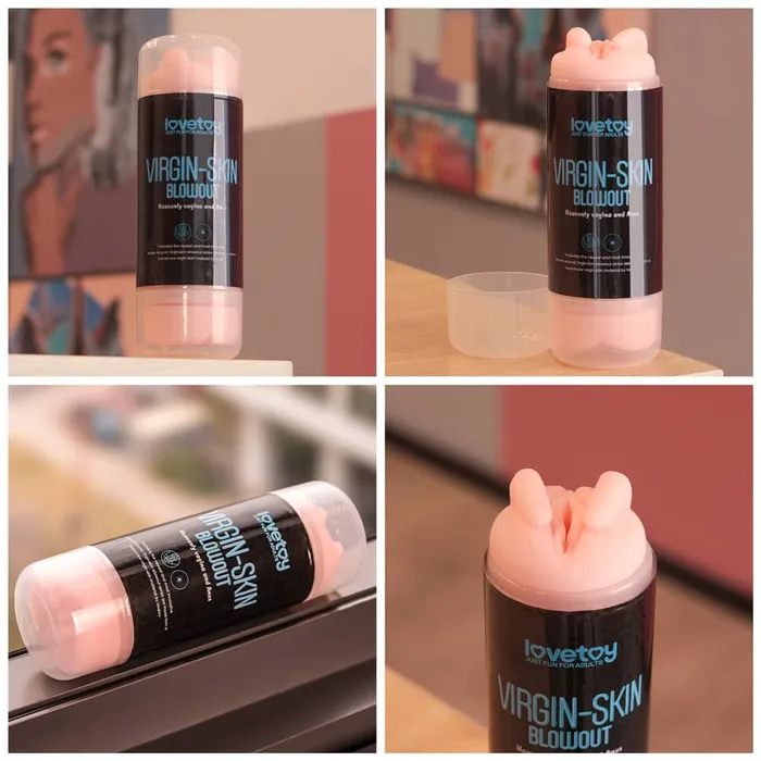 LOVETOY Male Sex Toys Virginskin Blowout Double Side Stroker Vagina and Anus