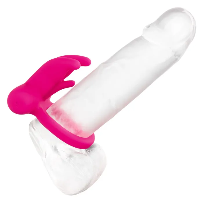 Male Sex Toys CalExotics Silicone Rechargeable Triple Clit Flicker Cock Ring