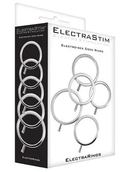 Male Sex Toys Calvista ElectraStim ElectraRings Solid Metal Cock Rings 5 pack Male Sex Toys Calvista ElectraStim ElectraRings Solid Metal Cock Rings 5 pack