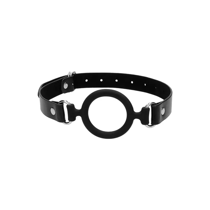 Ouch Male Sex Toys Ouch Silicone Ring Gag with Adjustable Leather Straps