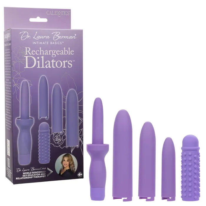 Rechargeable Dilators Set of 4 Locking Sizes Plus Sleeve CalExotics Male Sex Toys Rechargeable Dilators Set of 4 Locking Sizes Plus Sleeve CalExotics Male Sex Toys