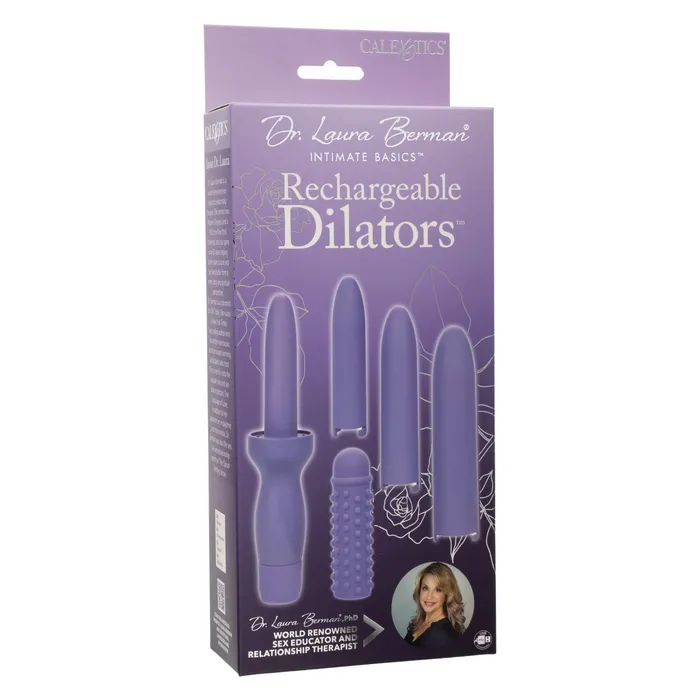 Rechargeable Dilators Set of 4 Locking Sizes Plus Sleeve CalExotics Male Sex Toys