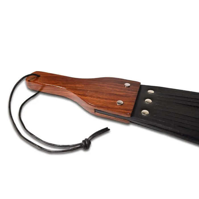 Restraints Prowler RED Prowler Red Fringe Paddle Leather and Wood