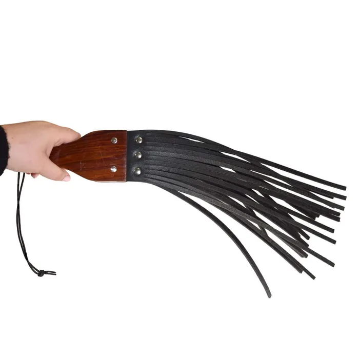 Restraints Prowler RED Prowler Red Fringe Paddle Leather and Wood