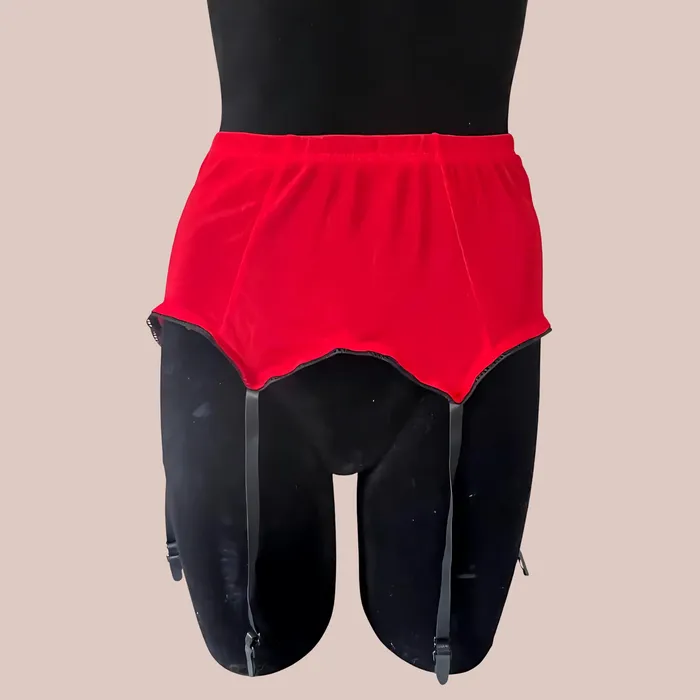 Sheer Suspender Belt With 6 Thin Straps House of Chastity Female Sex Toys