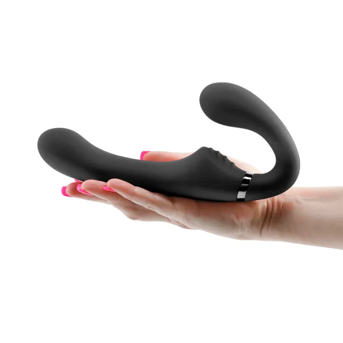 ShiShi Midnight Rider Strapless Strapon with Remote Black NS Novelties Female Sex Toys