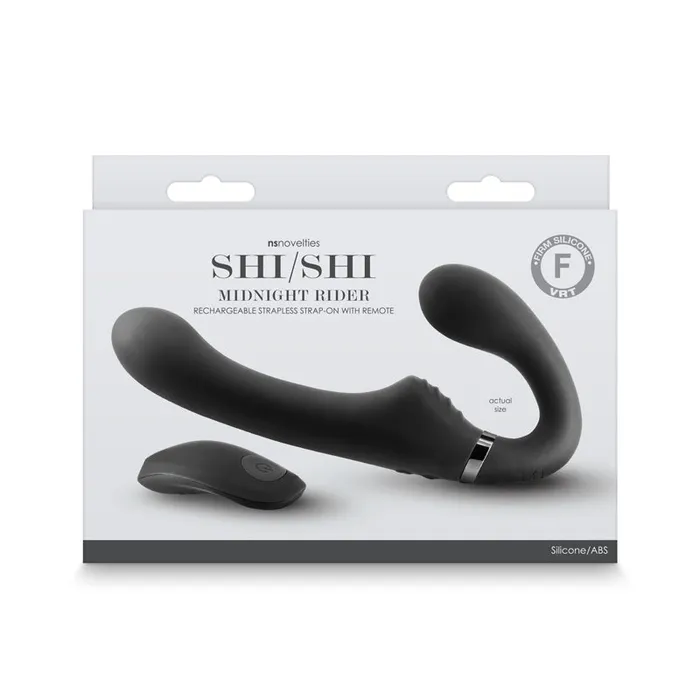 ShiShi Midnight Rider Strapless Strapon with Remote Black NS Novelties Female Sex Toys