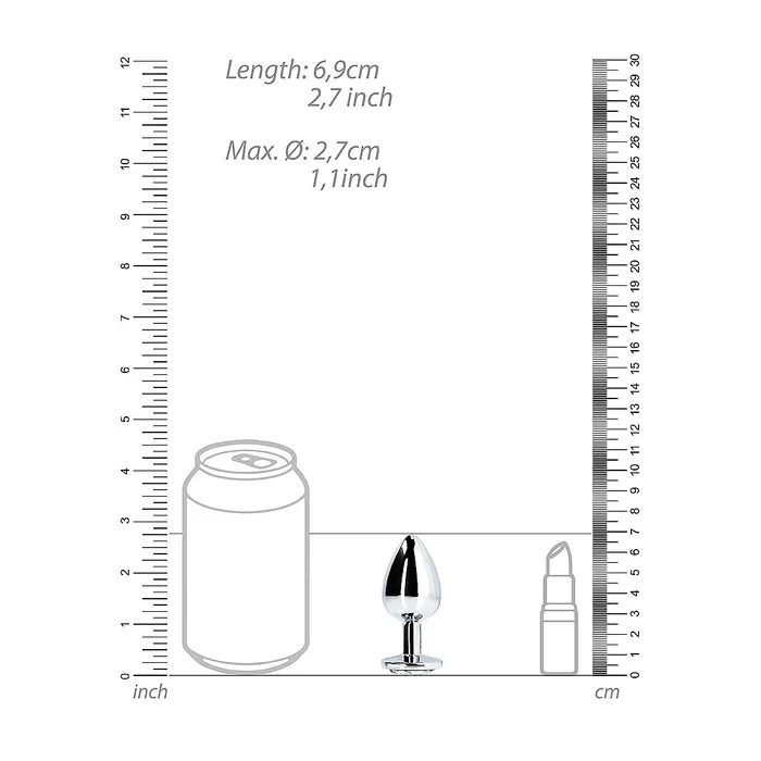 Shots America Anal Round Gem Butt Plug Small Diamond