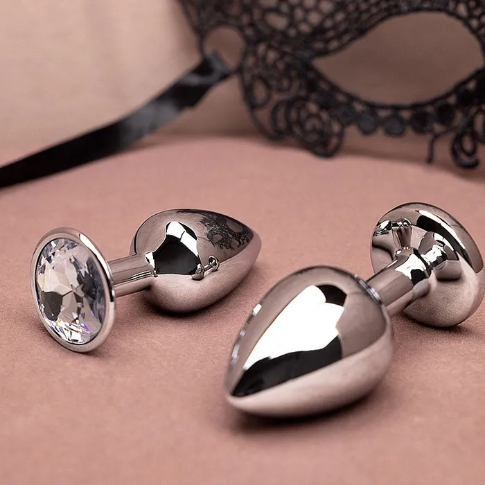 Shots America Anal Round Gem Butt Plug Small Diamond
