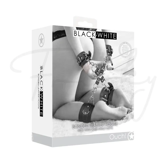 SHOTS Restraints SHOTS Bonded Leather Hogtie with Hand and Ankle Cuffs