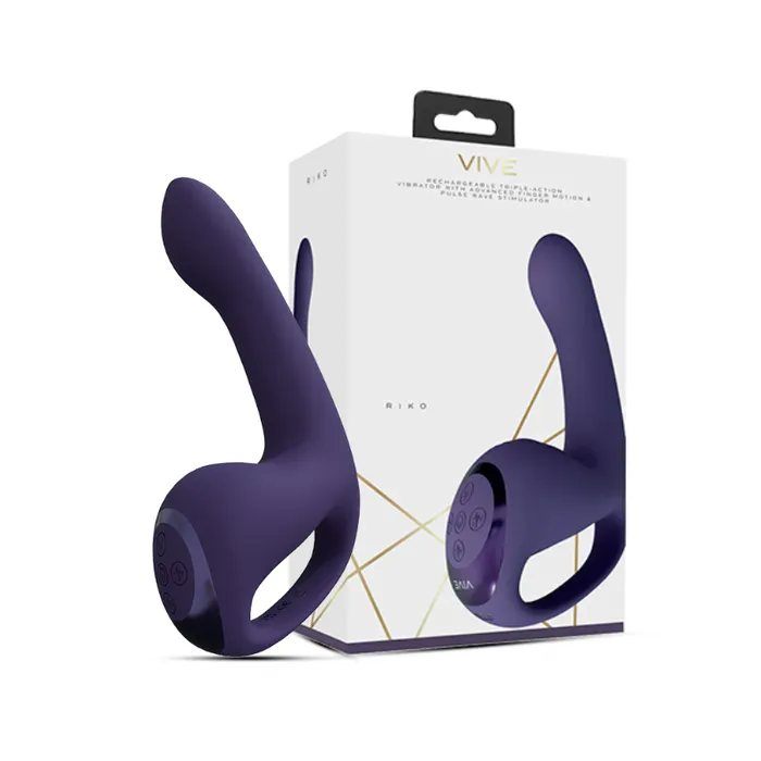 SHOTS Vibrators SHOTS Riko Triple Motor Thumper with Advanced Finger Motion Pulse Wave Stimulator Purple