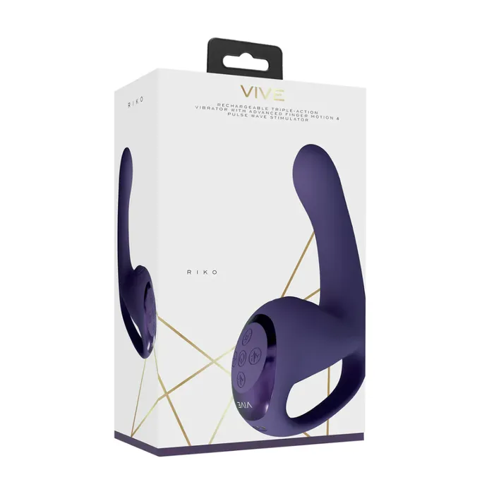 SHOTS Vibrators SHOTS Riko Triple Motor Thumper with Advanced Finger Motion Pulse Wave Stimulator Purple
