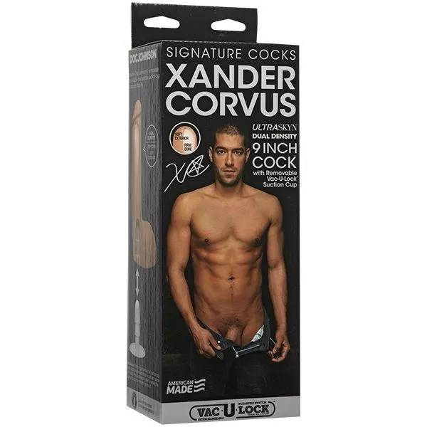 Signature Cocks Signature Cocks Xander Corvus Cock UltraSkyn 9 inch Dildo with Removable VacULock Suction Cup Dildos