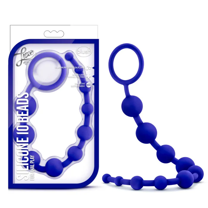 Silicone 10 Beads Indigo Blush Female Sex Toys